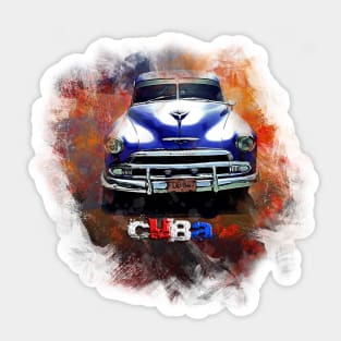 Chevrolet celeste old vintage car Cuba Sticker